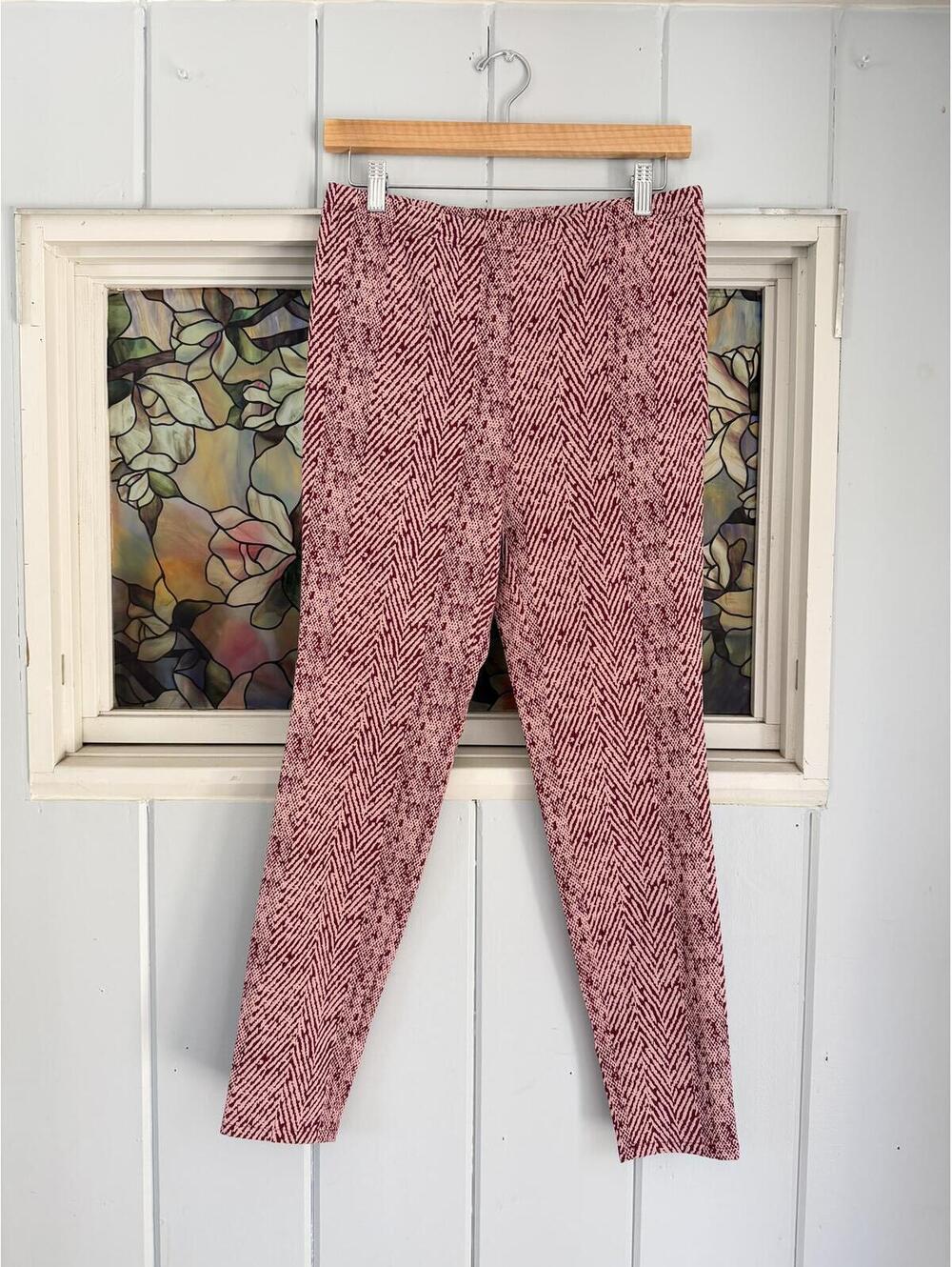 Free People Pink maroon printed legging pant size small NWT